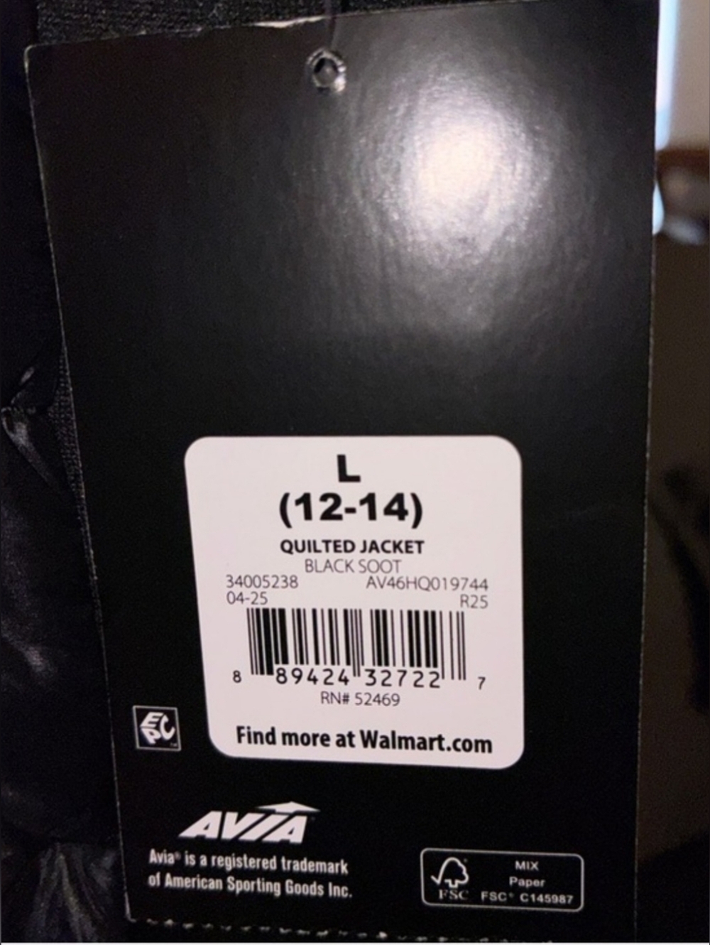 NWT Avavia Black Quilted Puffer Hoodie Jacket - Picture 6 of 6
